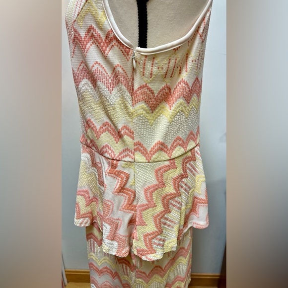 Orange, Yellow & Cream Patterned Dress by Kristin Miles - Picture 6 of 7